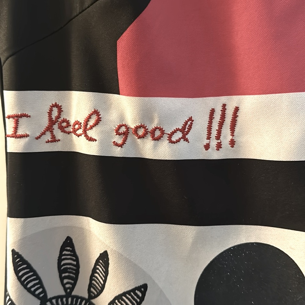 Desigual Designer I Feel Good Black, Red, White Patterned sheath Dress S - Picture 4 of 5